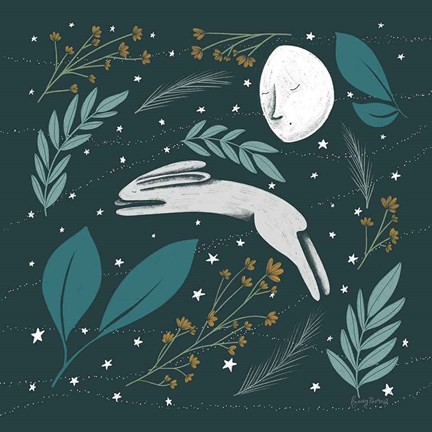 Framed Sweet Dreams Bunny VI Print