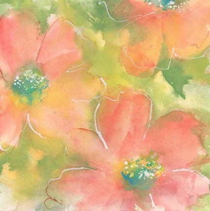 Framed Summer Cosmos I Print