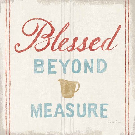 Framed Floursack Kitchen VI Bold Print