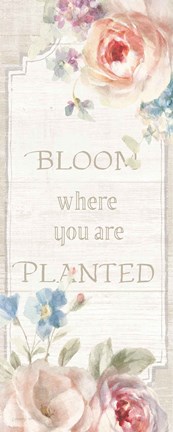 Framed Cottage Garden VI on wood Print