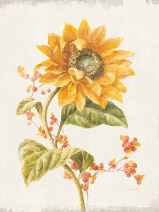 Framed Floursack Autumn I v2 Crop Print