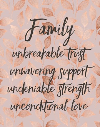 Framed Family Unbreakable Trust - Pink Print