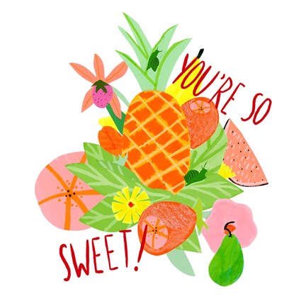 Framed Fruitful Garden II Print