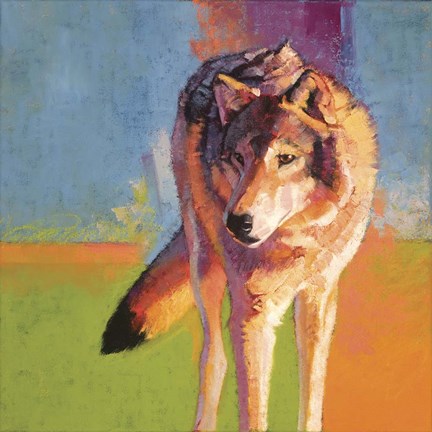 Framed Wolf Study III Print