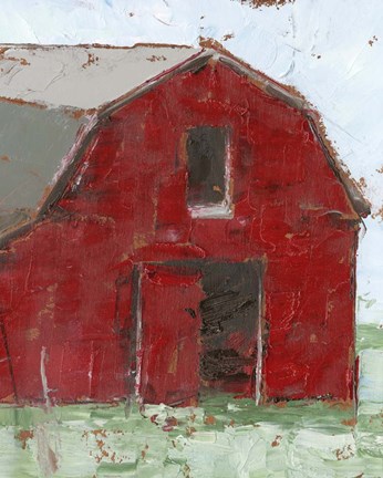 Framed Big Red Barn I Print