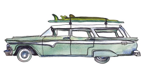 Framed Surf Car XI Print