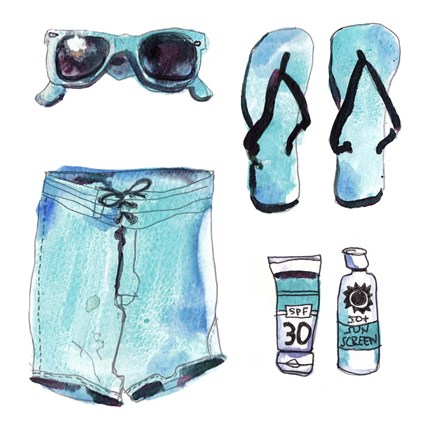 Framed Beach Vibes IV Print