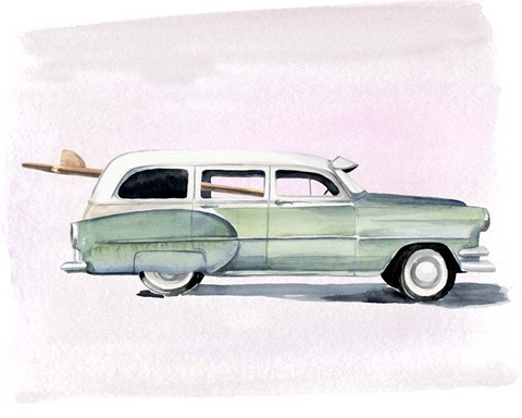 Framed Surf Wagon III Print
