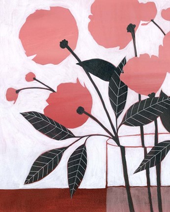 Framed Flower Screen I Print