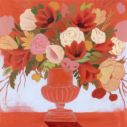 Framed Blossoms on Fire I Print