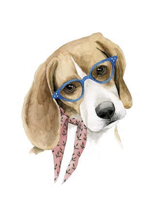 Framed Vogue Dog III Print