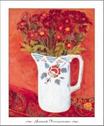 Framed Janet Foreman - Painted Pitchers III Size 13.5x16.5 Print