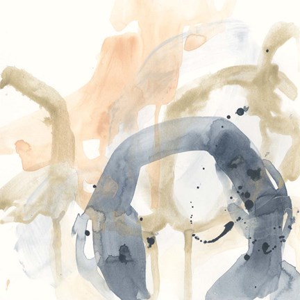 Framed Liquid Blueprint IX Print