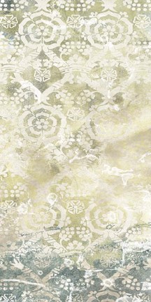 Framed Emerald Textile III Print