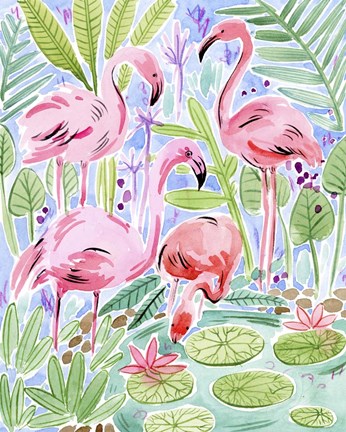 Framed Wild Swimming II Print