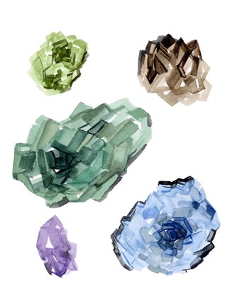 Framed Geometric Crystal II Print