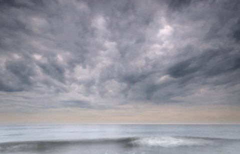 Framed Stormy Seascape, Cape May National Seashore, NJ Print