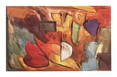 Framed Dynamic Shapes Print