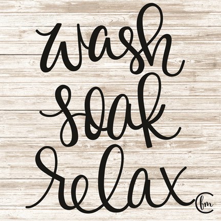Framed Wash Soak Relax Print
