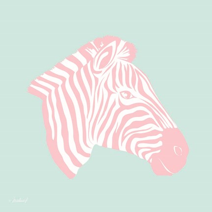Framed Sweet Pink Zebra Print
