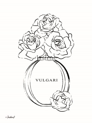 Framed Rose Perfume Print