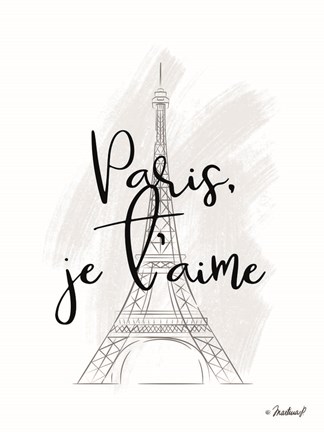 Framed I Love Paris Print