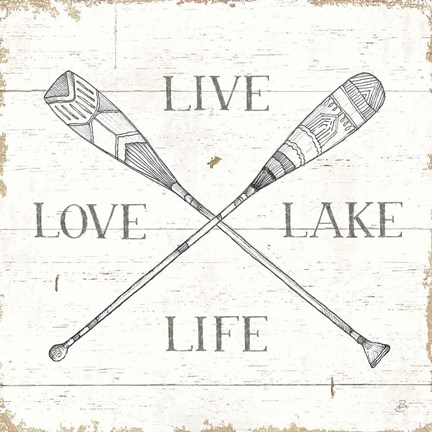 Framed Lake Sketches VI Print