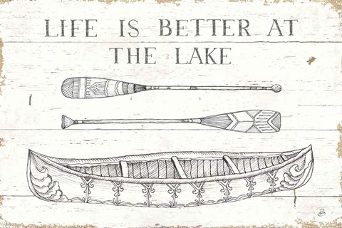 Framed Lake Sketches II Print