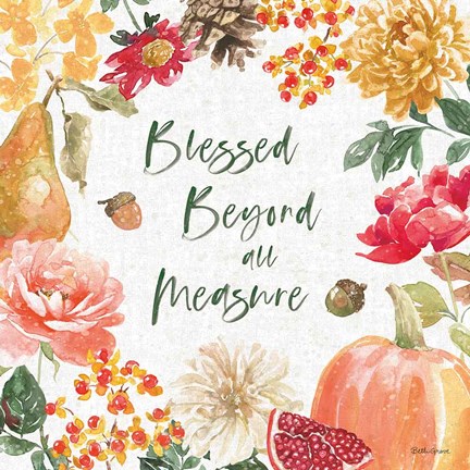 Framed Harvest Bouquet III Print