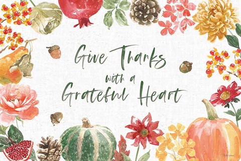 Framed Harvest Bouquet I Print