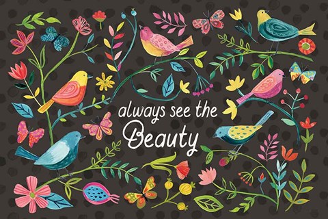 Framed Budding Beauty I Dark Print