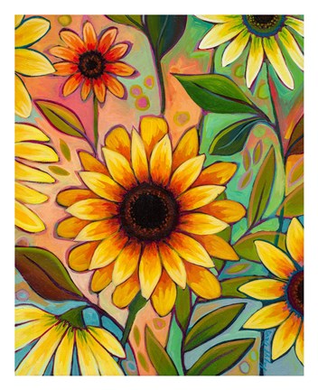 Framed Sunflower Power II Print