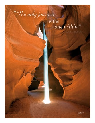 Framed Divine Light (The only journey is the one within) Print