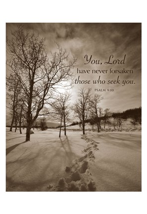 Framed First Snow (You, Lord have never forsaken...) Print