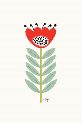 Framed Mid Mod Flower No. 2 Print