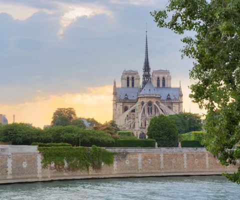 Framed Notre Dame - View from the Seine Print
