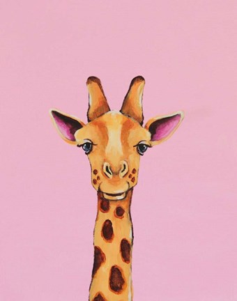 Framed Baby Giraffe Print