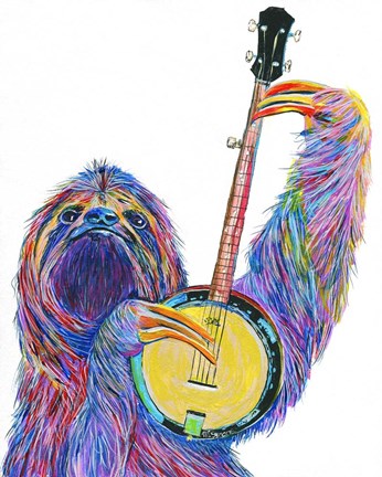 Framed Slow Banjo Print