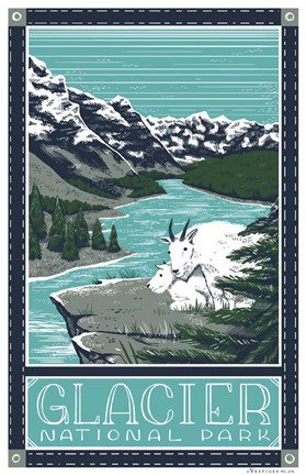 Framed Glacier National Parks Print