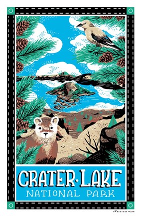 Framed Crater Lake National Park Print