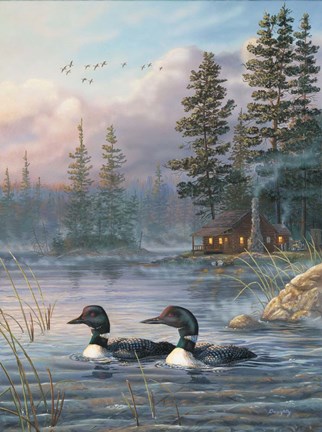 Framed Autumn In The Air Print