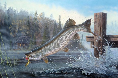 Framed Tiger In The Mist Print