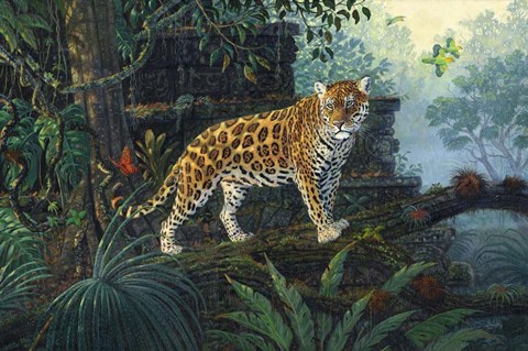 Framed Guardian Jaguar Print