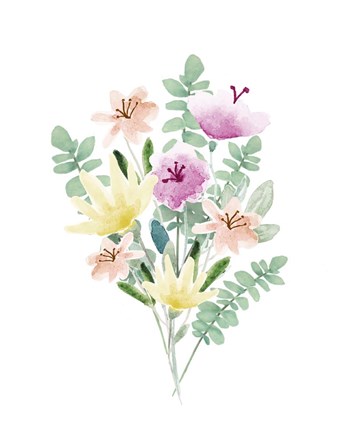 Framed Flower Burst II Print