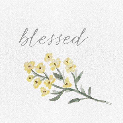 Framed Wildflowers and Sentiment I Print