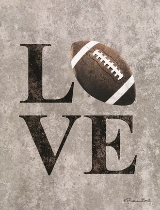 Framed LOVE Football Print