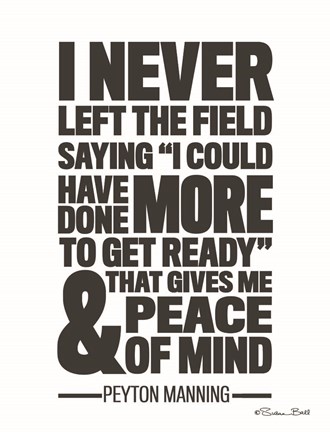 Framed Peyton Manning Quote Print