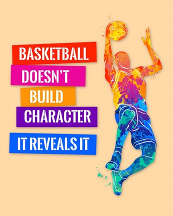 Framed Basketball 3 Print