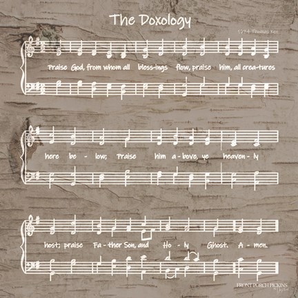 Framed Doxology Sheet Music Print