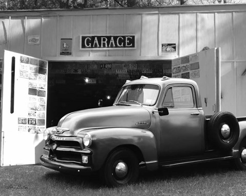 Framed Chevy at Country Garage Print